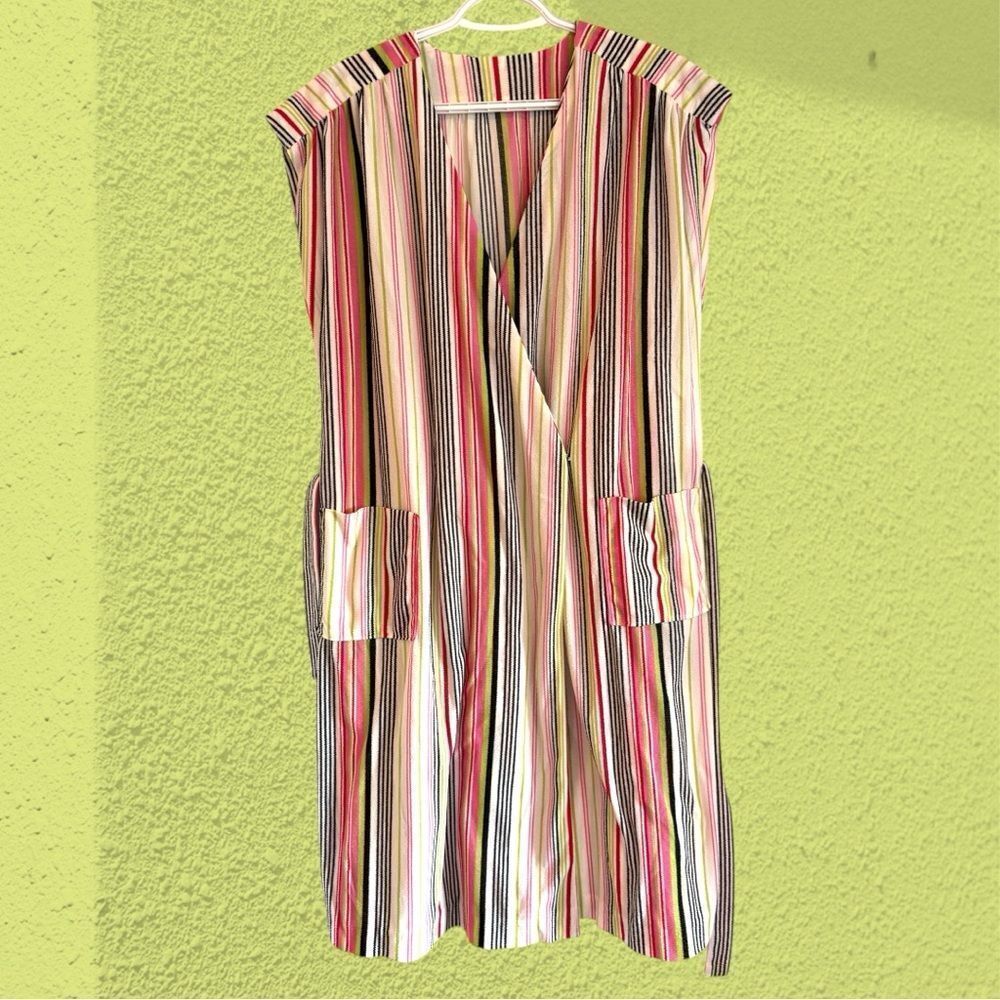 Vintage striped terry robe swim cover - Picture 3 of 9